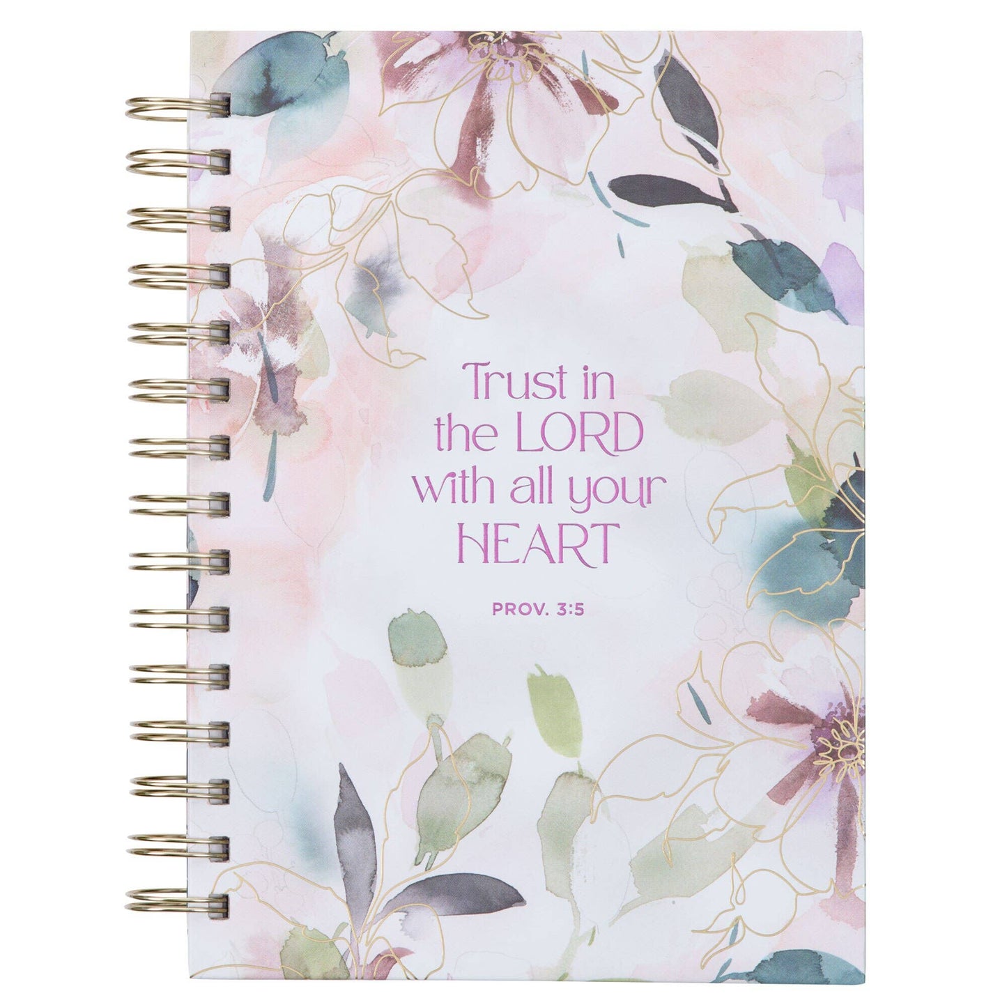 Floral Trust in the Lord Prov. 3:5 Journal Wirebound