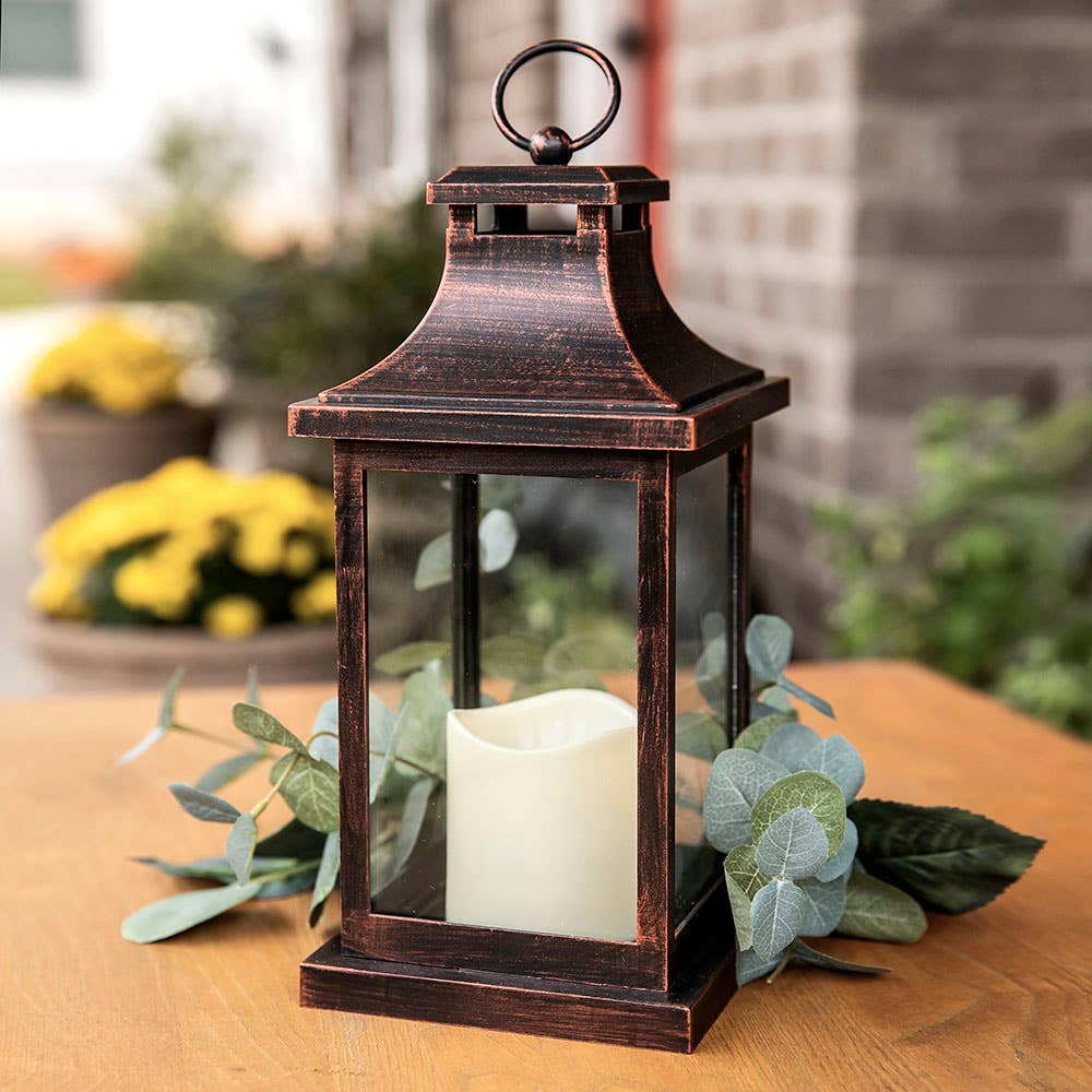 LED Vintage Decorative Copper Lantern