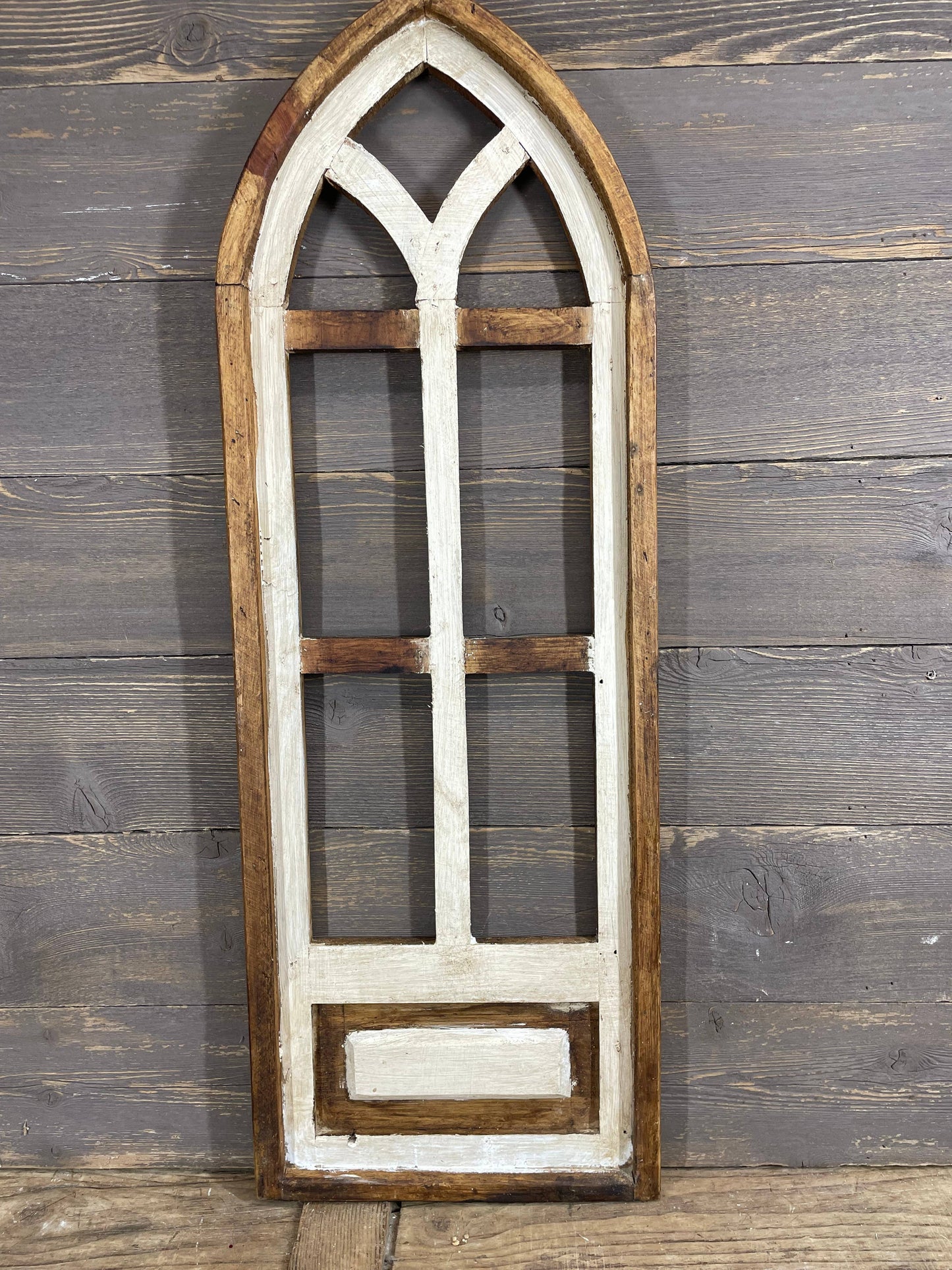 Ozark Hills Wall Decor Window-12x34 Antiqued White