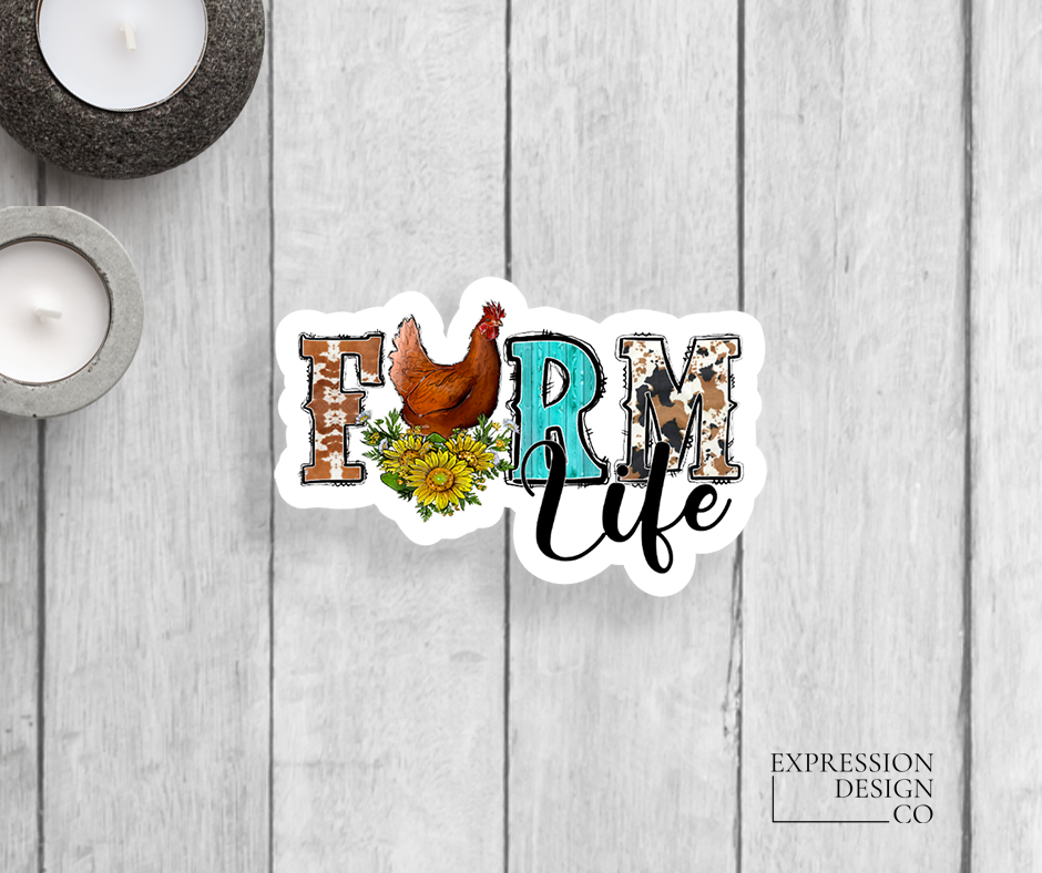 Farm Life Vinyl Sticker