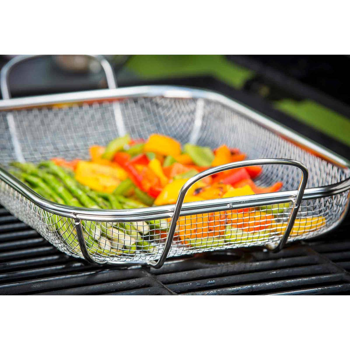 Rectangular Grilling Basket with Handles