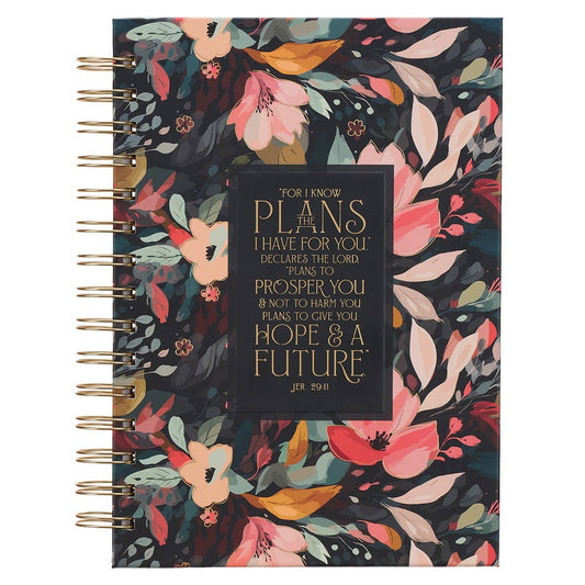 For I Know the Plans Jer. 29:11 Journal Wirebound Black