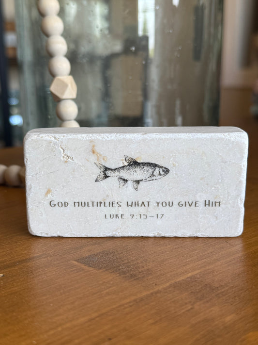 Luke 9:15-17 Half Stone