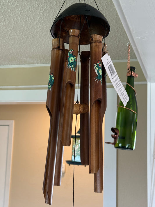 Bamboo Frog Wind Chime