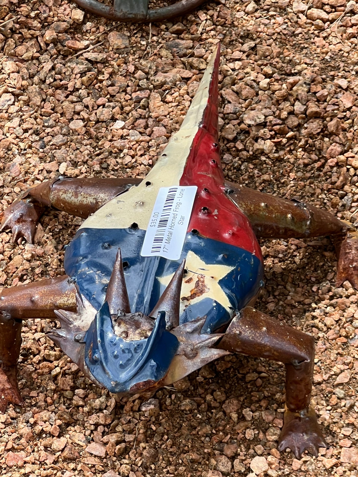 17" Metal Horned Frog - Lone Star