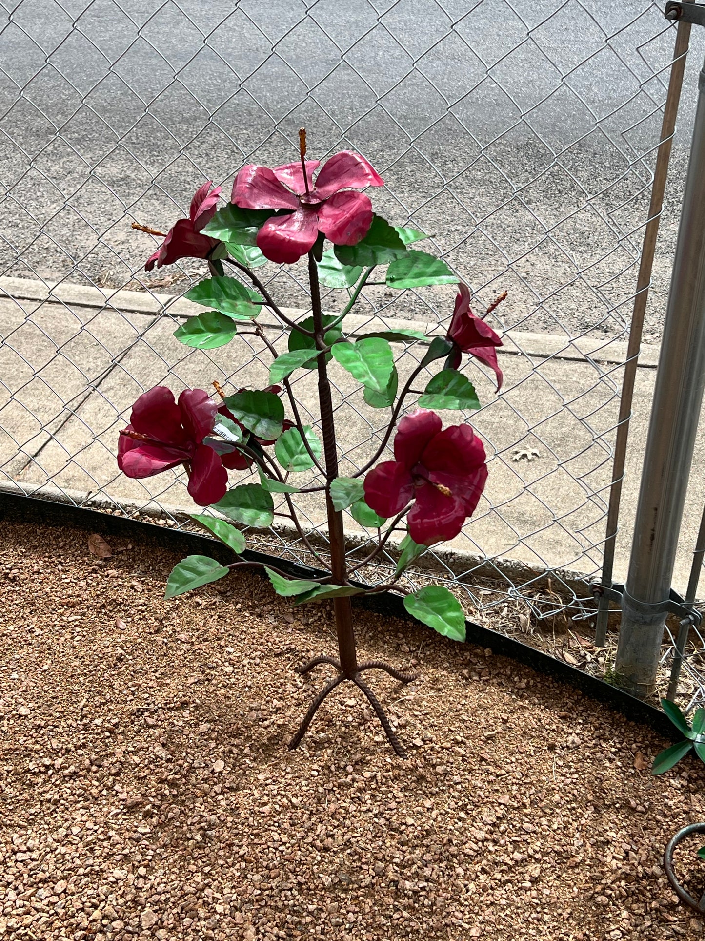 Pink Metal Flowers