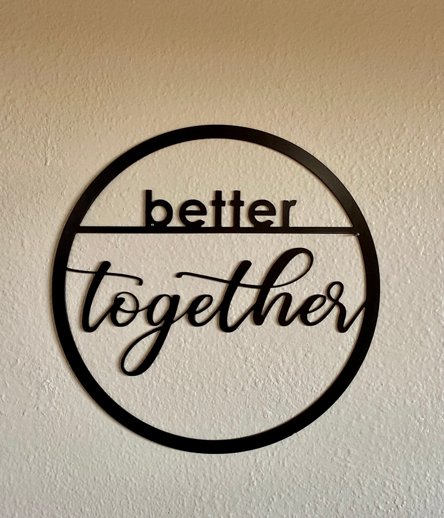 Better Together 12" Metal Art