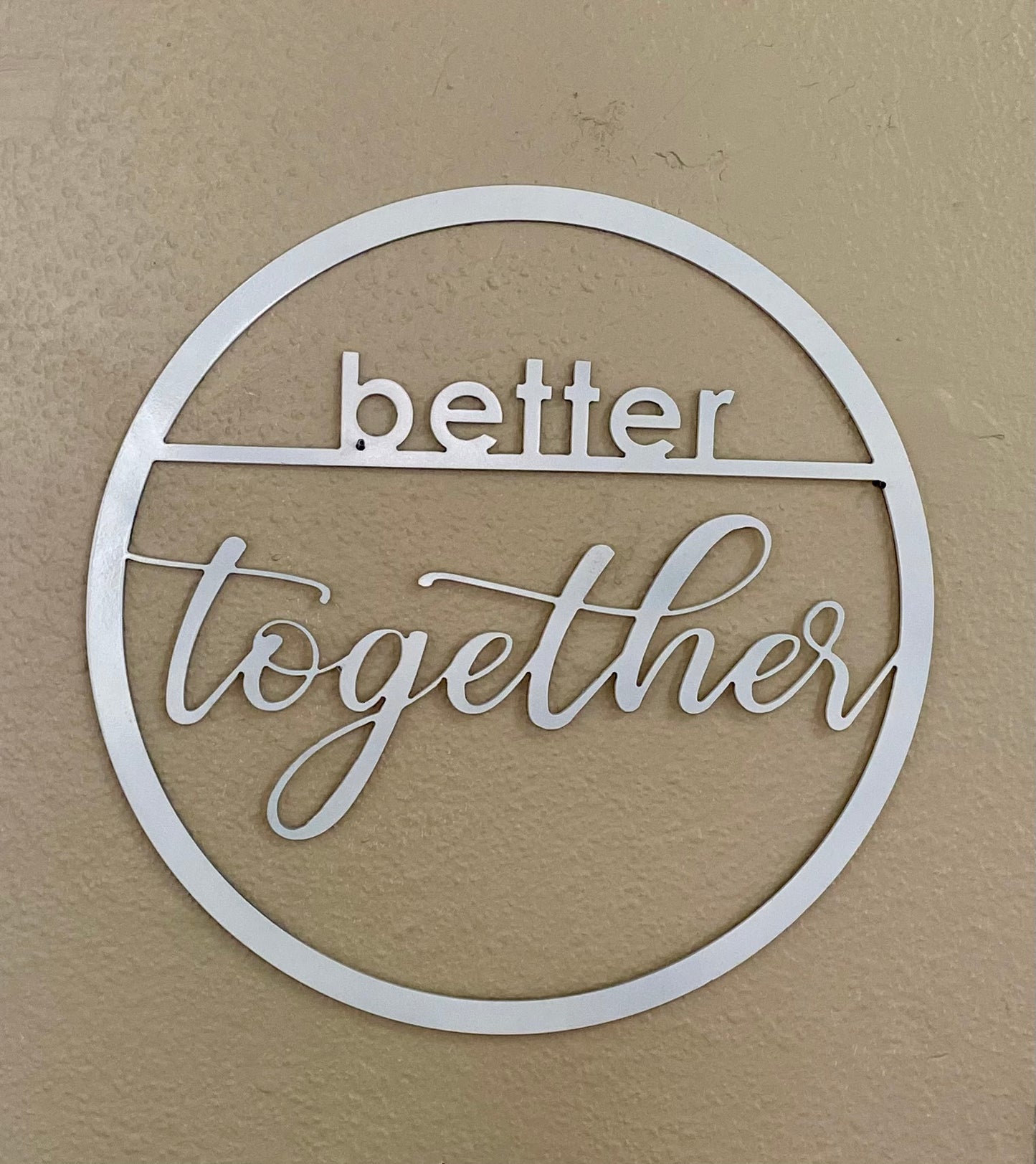 Better Together 12" Metal Art