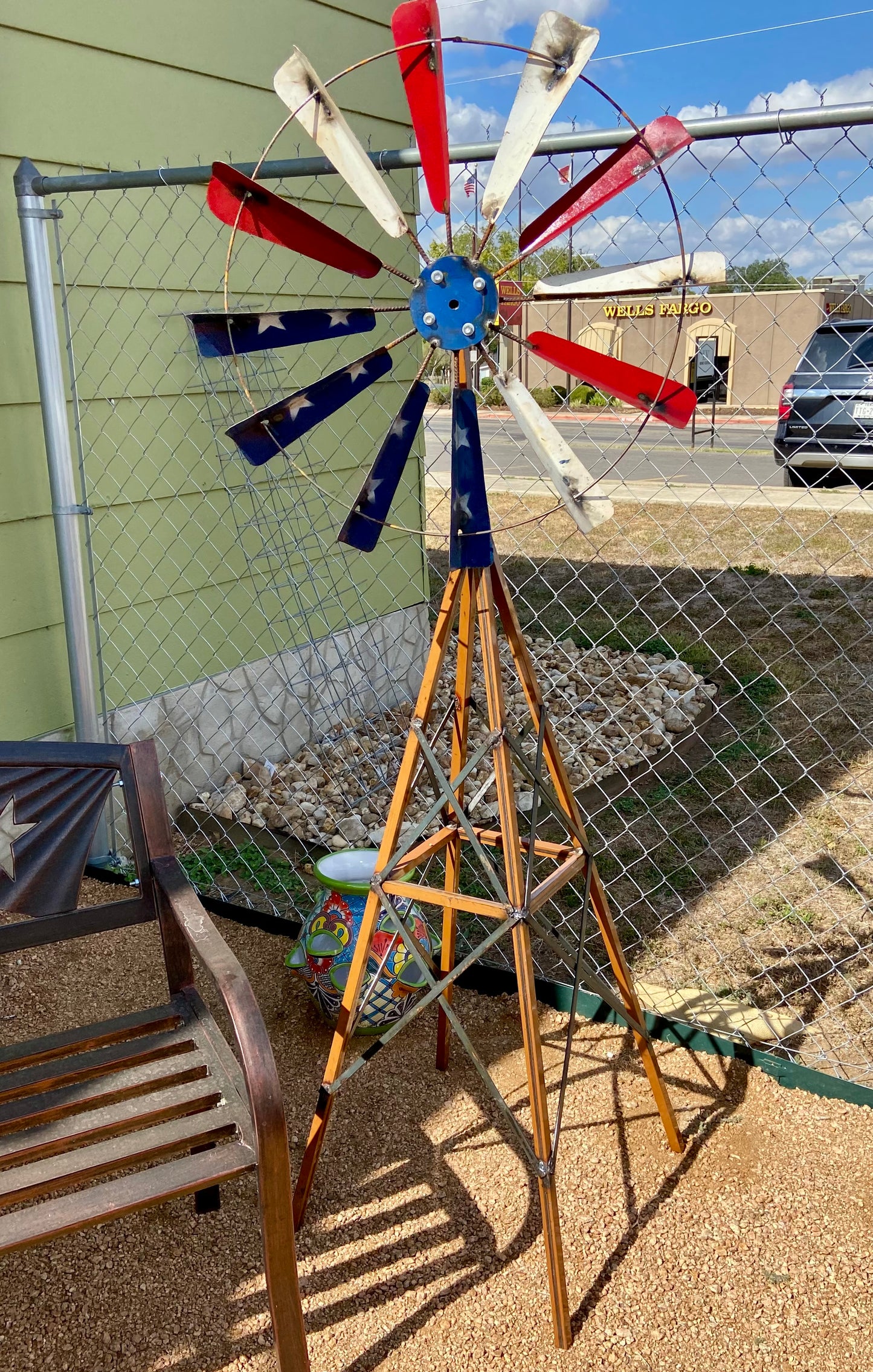 Metal Lone Star Windmill