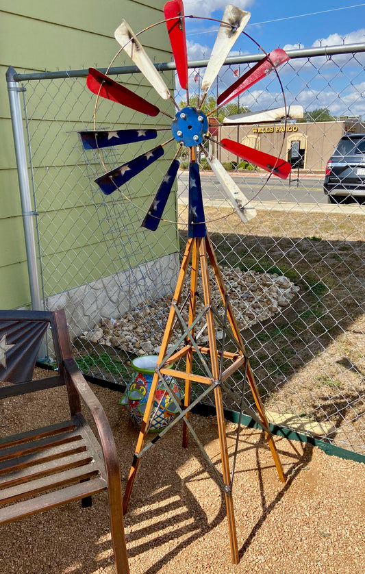 Metal Lone Star Windmill