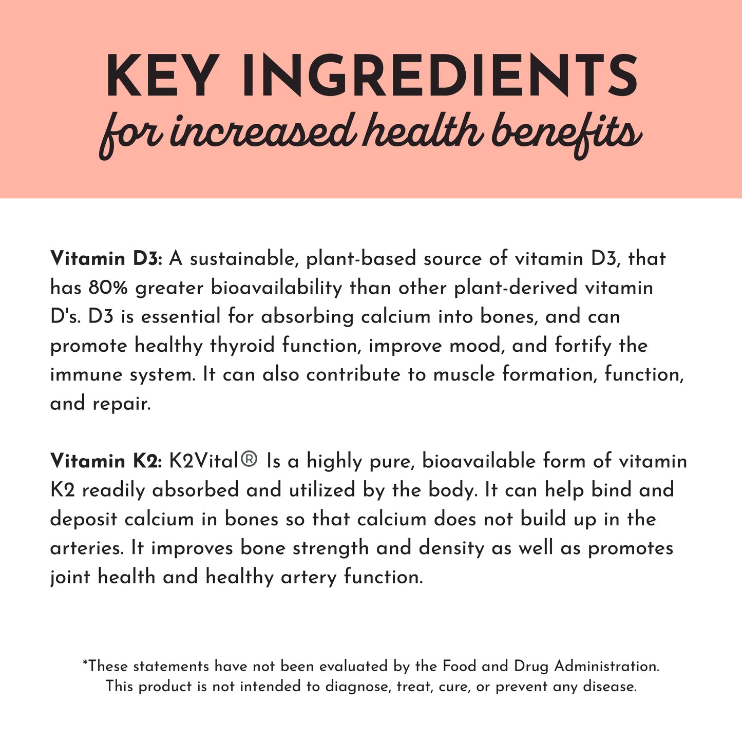 Vitamin D3 + K2