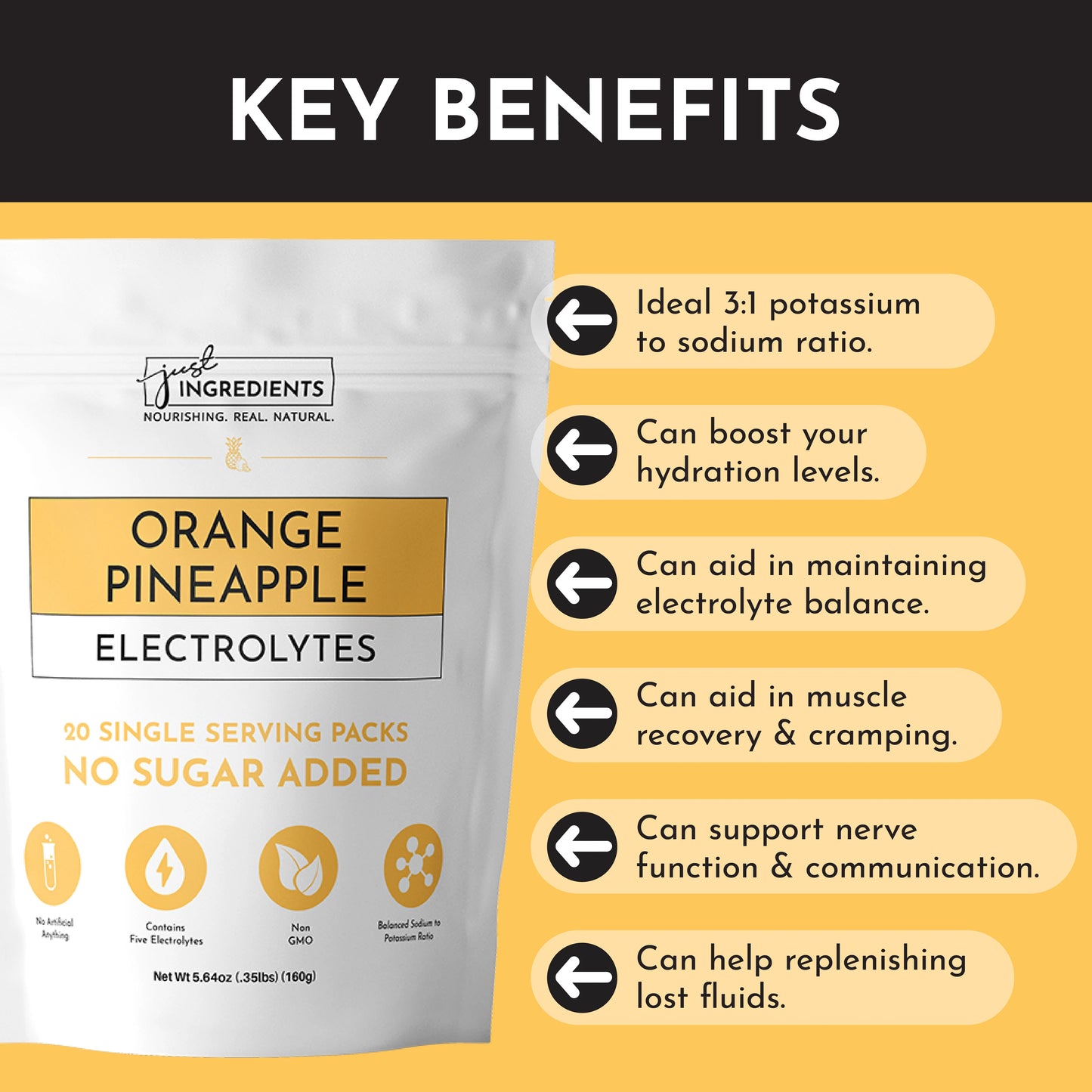 Orange Pineapple Electrolytes - Single Serving Packs (20)