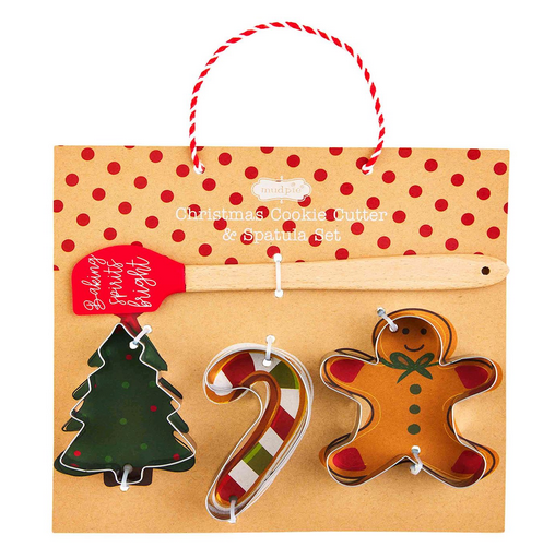 Red Christmas Spatula and Cookie Cutter Set