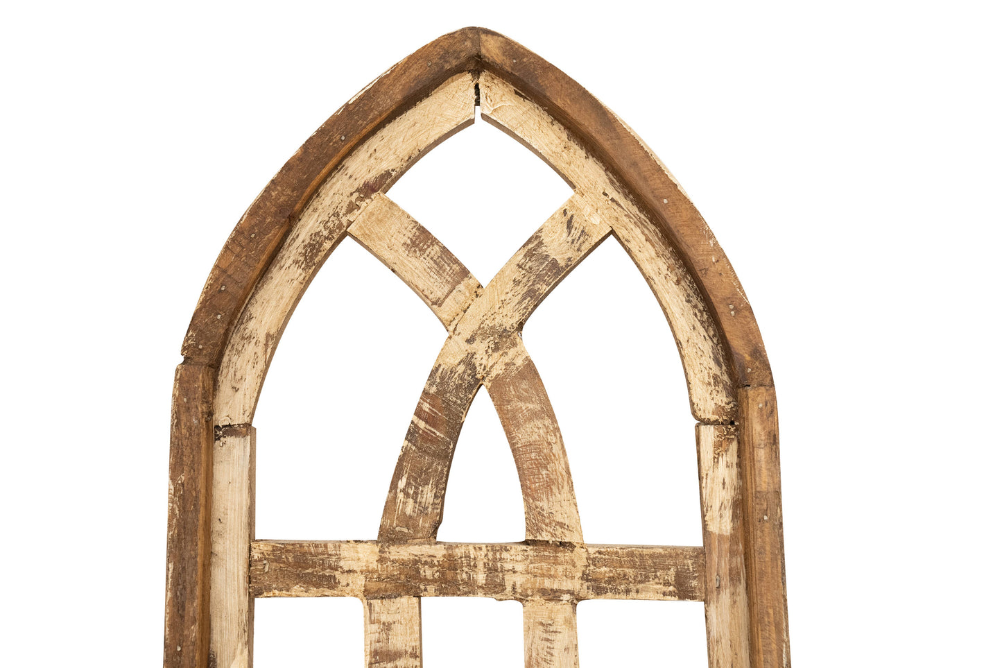 36" Cathedral Wall Decor - Antiqued White