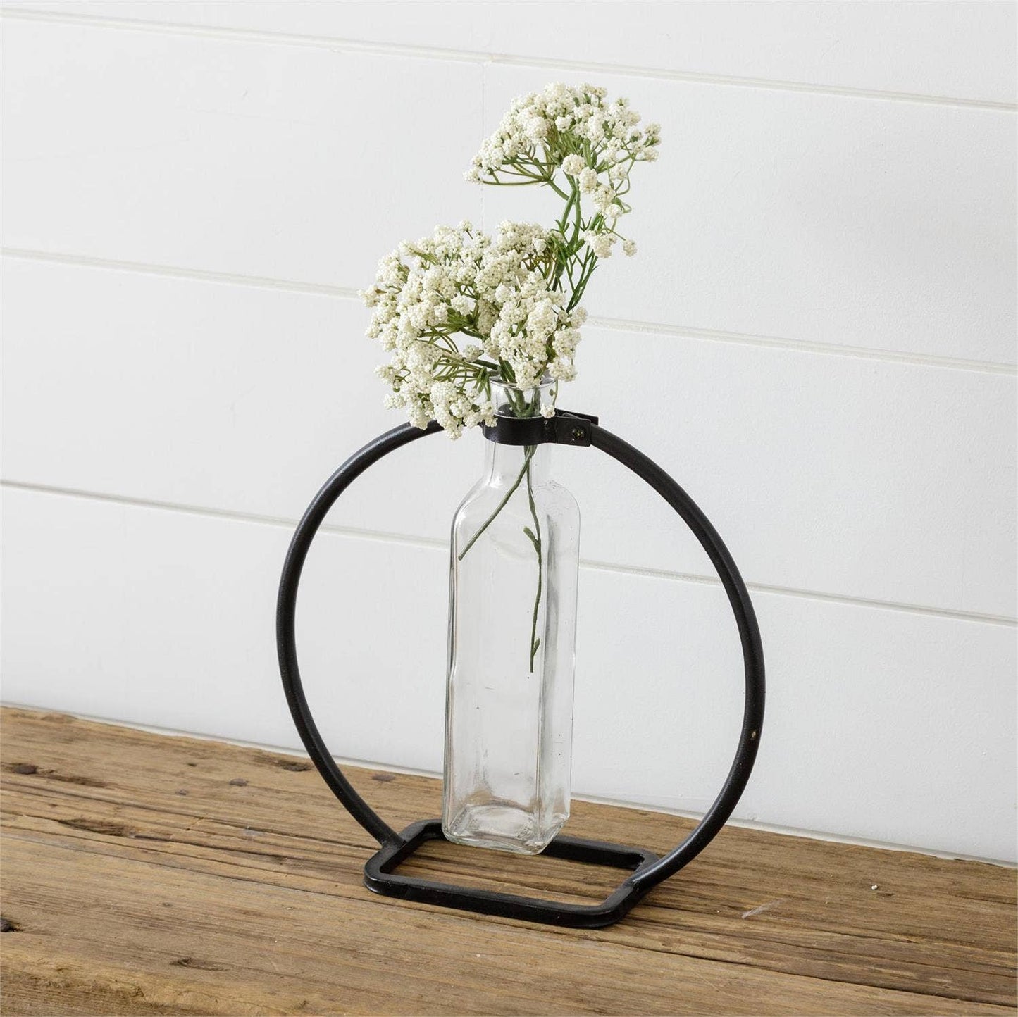 Stem Vase With Metal Stand