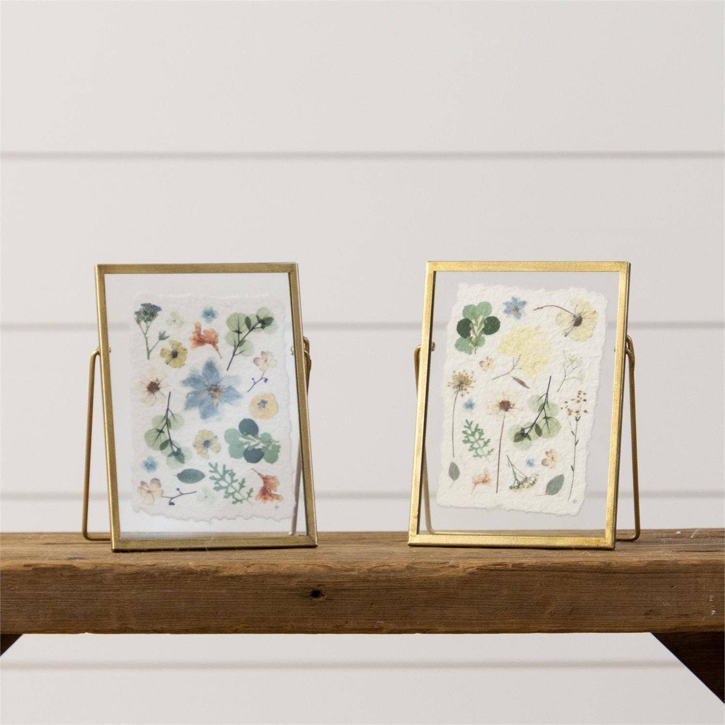 Pressed Flower Print with Gold Frame