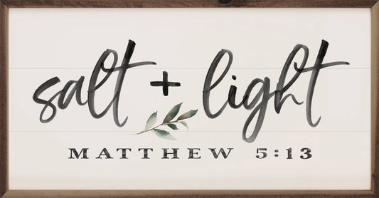 Salt And Light Matthew 5 13 Greenery White