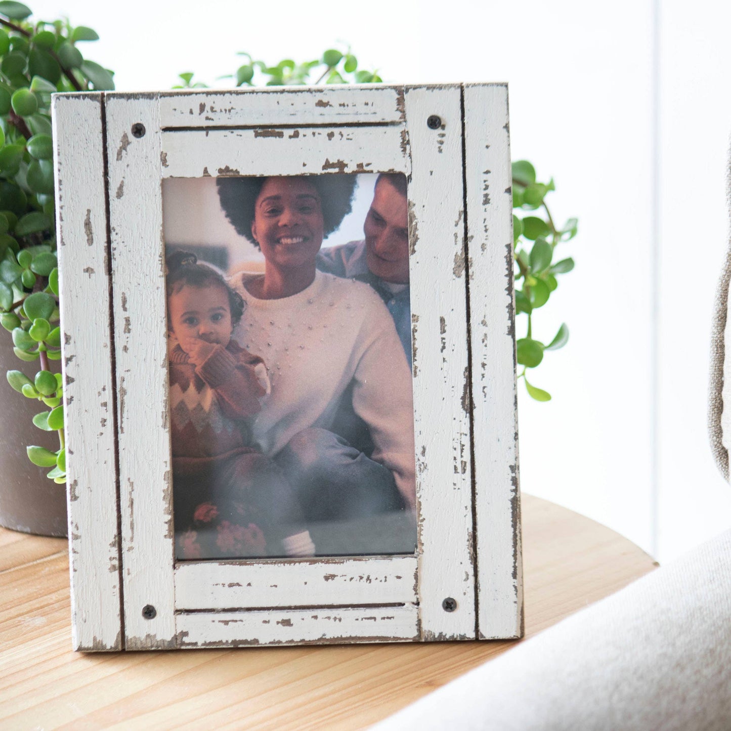 Heartland 4x6 Photo Rustic Barn Wood White Picture Frame