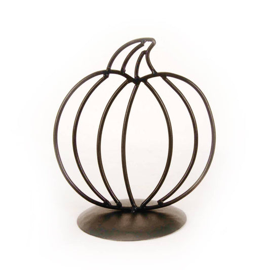 Metal Pumpkin on Stand