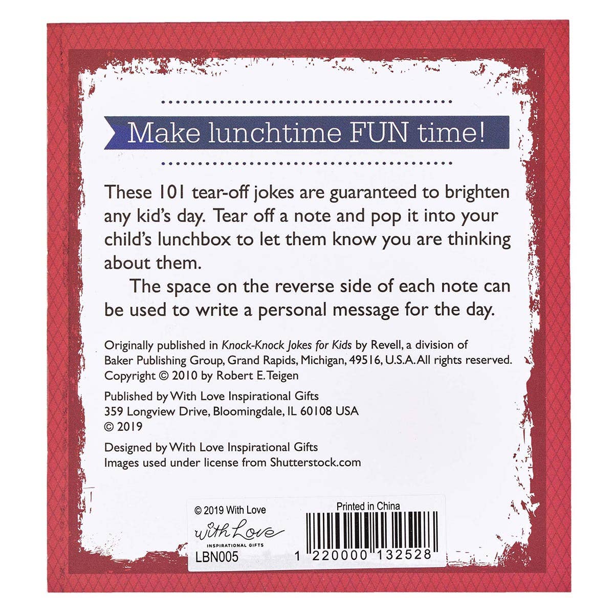 101 Knock-Knock Jokes Lunchbox Notes