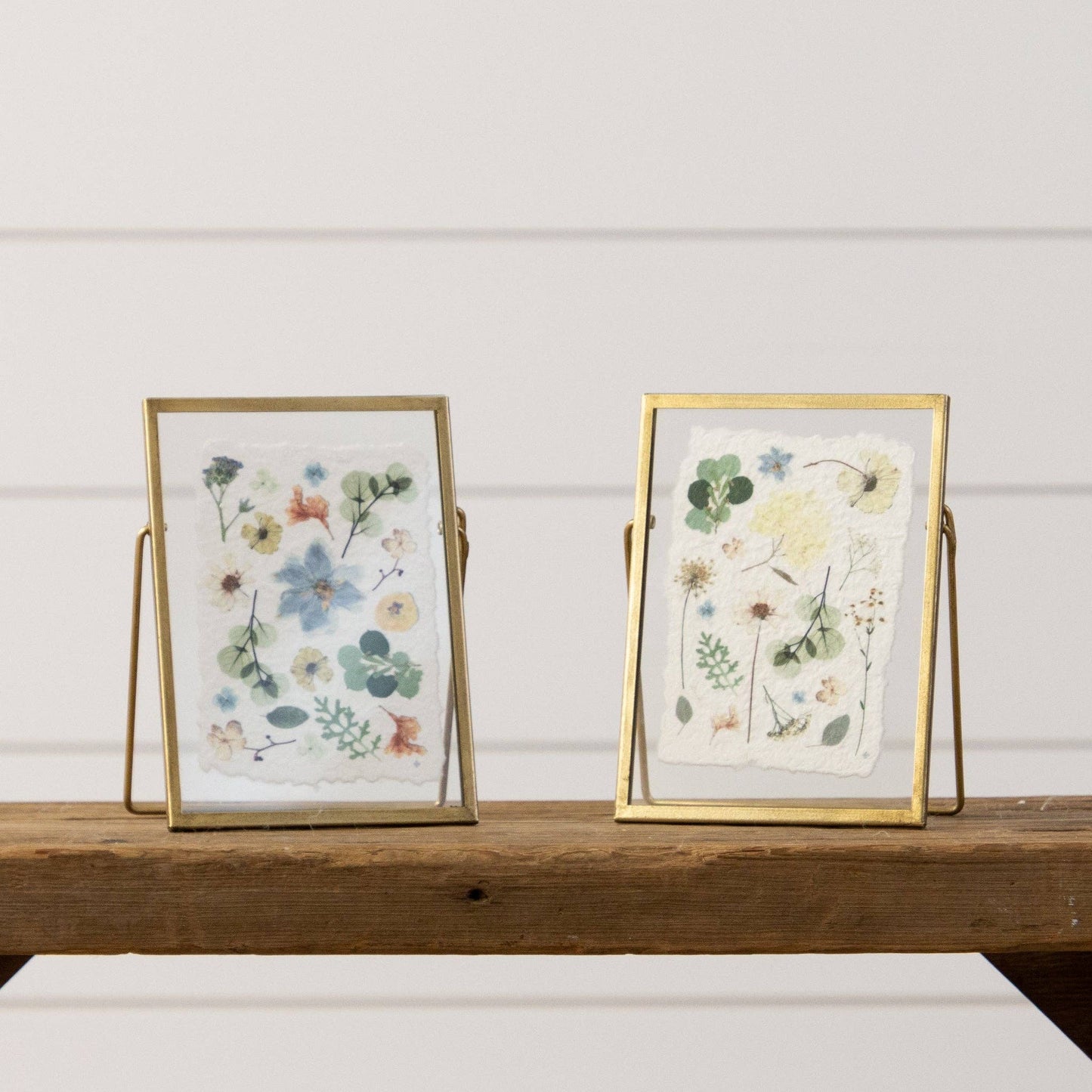 Pressed Flower Print with Gold Frame