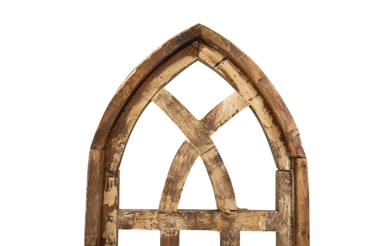 28" Cathedral Wall Decor - Antiqued White