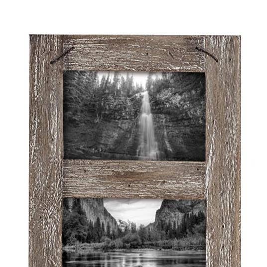 Distressed Picture Frame Nail Accents, Holds 5 4x6 Photos