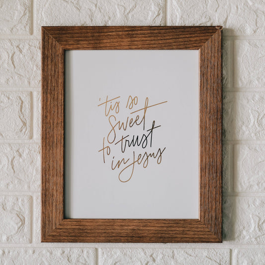 Tis So Sweet Gold Foil Print