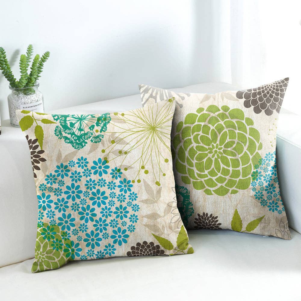 18"x18" Water Resistant Bright Floral Outdoor Pillow