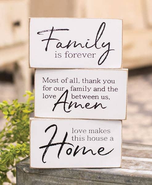 Family Wooden Block Signs