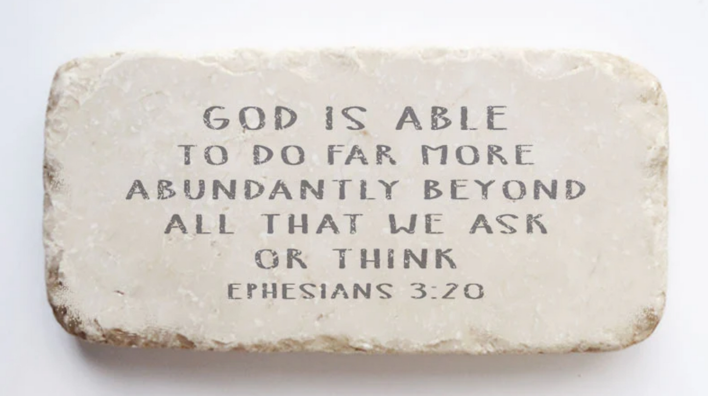 Ephesians 3:20 Half Stone