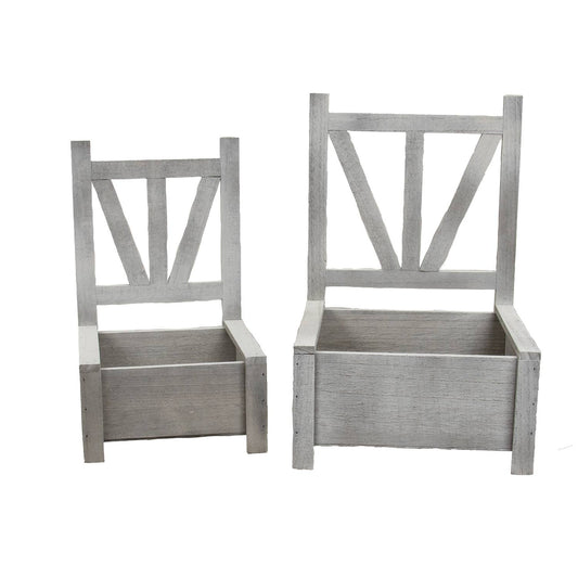 Garden Chair Planter Boxes (Set of 2)