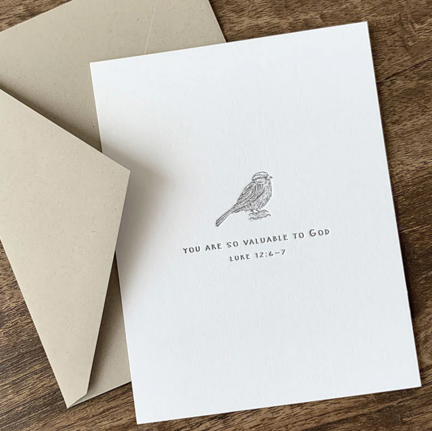 Bird | Luke 12:6-7 Note Card