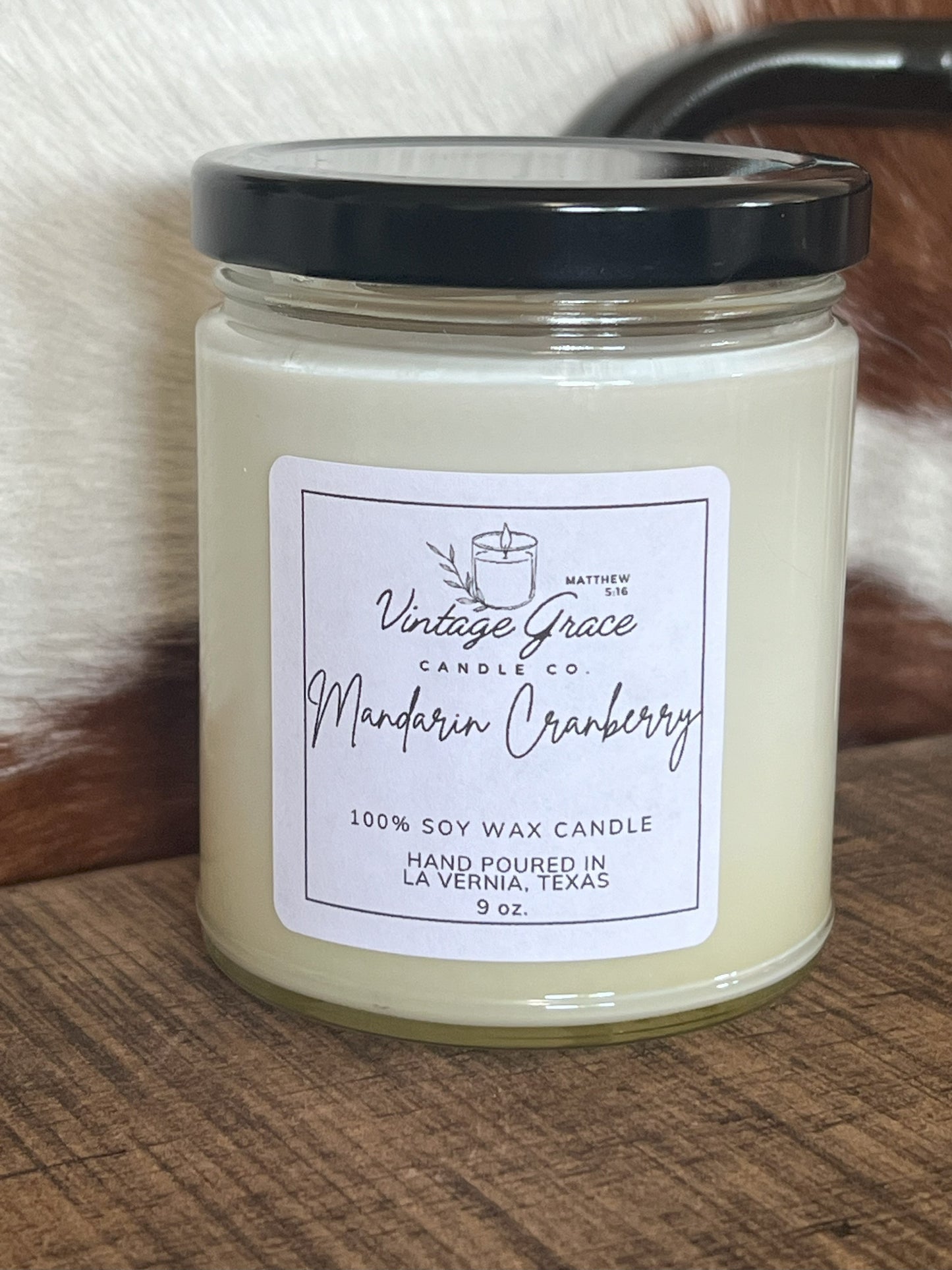 Mandarin Cranberry Soy Candle