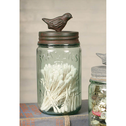 Pint Mason Jar with Songbird Lid