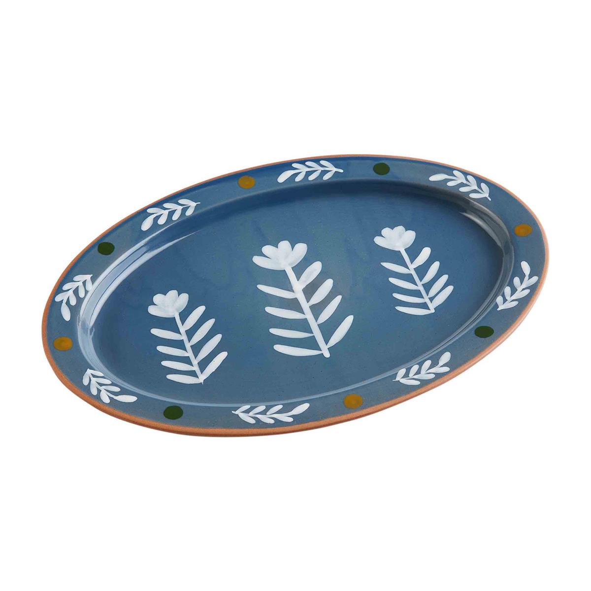 Oval Floral Dot Platter