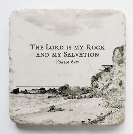 Psalm 62:2 Stone with Stand