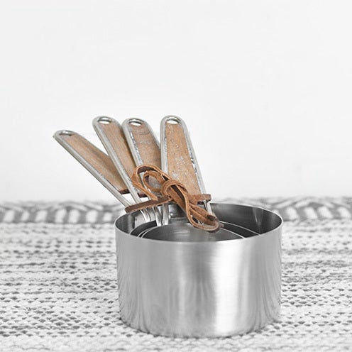 Set of 4 Stainless Steel Measuring Cups