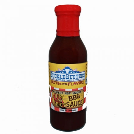 Sucklebusters Hot & Spicy BBQ Sauce 12 oz.