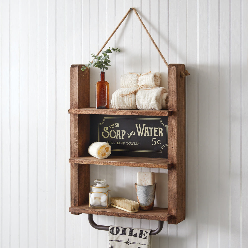 Vintage Inspired Bathroom Shelf